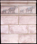 Early Vintage handmade tile-Elephants