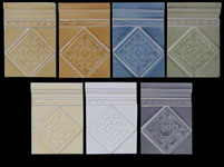 Simple Satin n Gloss-Colors on handmade tile