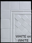 Simple Satin n Gloss Handmade tile 2 tone White